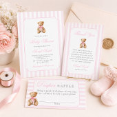 Bär mit rosa Streifen personalisiertes Schild