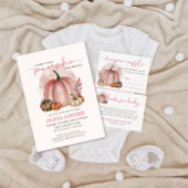 Pink Pumpkin auf ihrem Weg Mädchen-Duschpapier Serviette