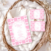 Pink Sweetheart Valentine's Day Babydusche Serviette