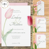 Pink Tulip Solo Wedding Save The Date