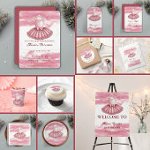 Pink Tutu Gold Glitzer Kinderdusche Geschenktütchen