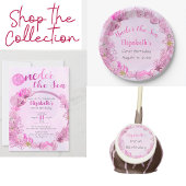 Hübsches Rosa unter dem Meeresmädchen zum Geburtst Serviette