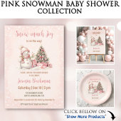 Vintag Snowman Pink Christmas Girl Babydusche Geschenktütchen