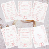 Pink Wedding Danke, dass ihr die Glockenbläser dur Dankeskarte