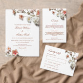 3D-Wildblumen-Hochzeit RSVP Karte (Personalisiere diese Kollektion eines unabhängigen Creators.)