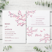 Cherry Blossom Pink White Wedding Chart Poster (Personalisiere diese Kollektion eines unabhängigen Creators.)