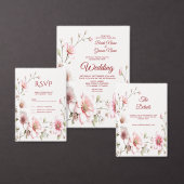 Elegant Pink White Floral Return Address Label (Personalisiere diese Kollektion eines unabhängigen Creators.)