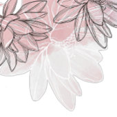 Begrüßungsparty Rosa Blume Silber Elegant Wimpelkette