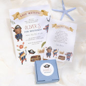 Pirate Animals Boy Birthday Party Pappteller