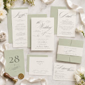 Formales Pistazien-Probedinner Einladung