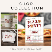 Pizza-Party Kindergeburtstag Gestreift Pappbecher