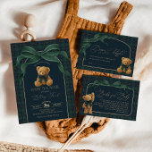 Dark Green Navy Blue Tartan Plaid Polo Equestrian Geschenkpapier