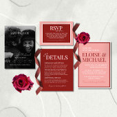 Stylish Calendar Photo Double-sided Save The Date Folieneinladung