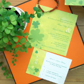 Playful Irish Kleeblatt Green Wedding Save the Dat Magnet