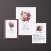 Pflaume, Grau, Kupfer und Dusty Rose Blumenhochzei Programm (Personalisiere diese Kollektion eines unabhängigen Creators.)