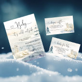 Aquarellpolar Bear Winter Baby Dusche Einladung