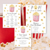 Aquarellfarbener Pop über Kindergeburtstag Party Einladung