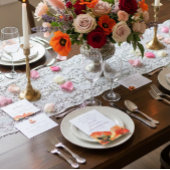 Red Poppy Blume Abend Hochzeitsempfang Einladung