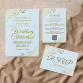 Powder Blue & Gold 7 Table Wedding Chart Poster (Personalisiere diese Kollektion eines unabhängigen Creators.)