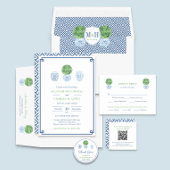 Klassisches Boxwood Topiary Blue Griechisch Key Mi Platzkarte