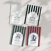 Navy & Cloud Dancer Monogram Preppy Golf Geburtsta Einladung