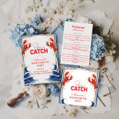 Preppy Lobster Seaside Bachelorette Party Runder Aufkleber