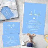 Lemonade Bar Sign for Dusche Party Blue Template Poster