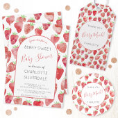 Strawberry Baby Shower Einladung