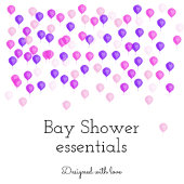 Personalisiert Pink Lila Balloon Babydusche Pappteller