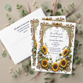 Pretty Yellow sunflower with art frame wedding Serviette (Personalisieren Sie die Kollektion dieses unabhängigen Creators. Test)