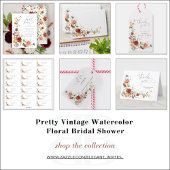 Hübsches Vintages Brautparty Einladung