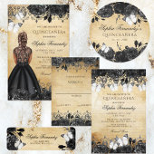 Rustikale Vintage Schwarze Rose Blumenschmetterlin