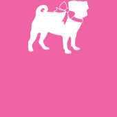 Mops Dog Babydusche Mädchen Pink mit Bow Baby Strampler