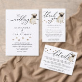 Mops Welpe Wedding Calligraphy script Save The Date (Personalisiere diese Kollektion eines unabhängigen Creators.)
