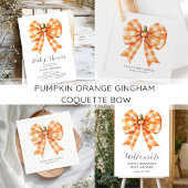Fall Orange Coquette Bow Baby Dusche Pappteller
