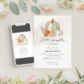 White Pumpkins and Fall Flowers Event Dinner Menu Flyer