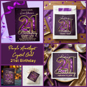 Purple Gold Amethyst Glam 21st Birthday Party Geschenktütchen