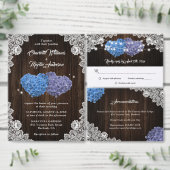Purple and Blue Floral Hearts Wood Lace Wedding Serviette (Personalisiere diese Kollektion eines unabhängigen Creators.)