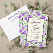 Hochzeitsprogramm für lila und grüne Flora (Personalisieren Sie die Kollektion dieses unabhängigen Creators. Test)