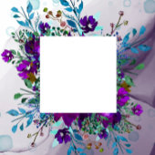 Lila und Aquamariner botanischer Polterabend Einladung