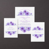 Lila anemone blumenehohe details QR code Begleitkarte (Personalisiere diese Kollektion eines unabhängigen Creators.)