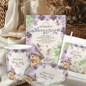 Lila Berry First Fairy Erster Geburtstag Serviette