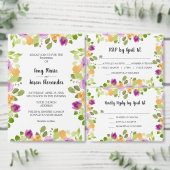 Lila Wasserfarbe Blüte Geburtstagseinladungen (Personalisiere diese Kollektion eines unabhängigen Creators.)