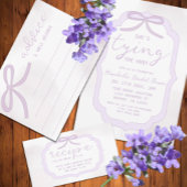 Purple Bow Watercolor Bridal Shower Cards & Gifts Sockelschild