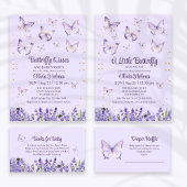 Lila Butterfly and Flower Garden Books for Baby Begleitkarte