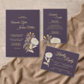 Lila Daisy Antique Probe Abendessen Einladung (Personalisiere diese Kollektion eines unabhängigen Creators.)