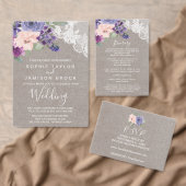 Lila Blumen-u. Begleitkarte (Personalisiere diese Kollektion eines unabhängigen Creators.)