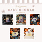Lila Gingham Halloween Baby Dusche Serviette