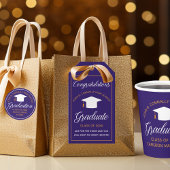 Lila Graduate Foto Autograph Abschluss Gast Notizblock