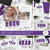 Lila Abschlussfeier Einladung